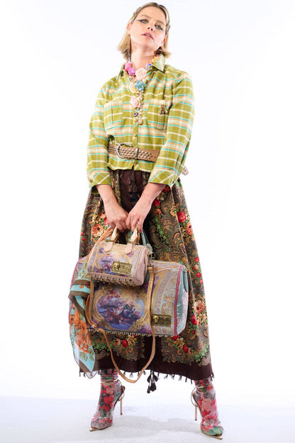 Boho Fashion:  Be the showstopper: Beatrice Maxi Shirt-Olive; Floral Shirt Duster