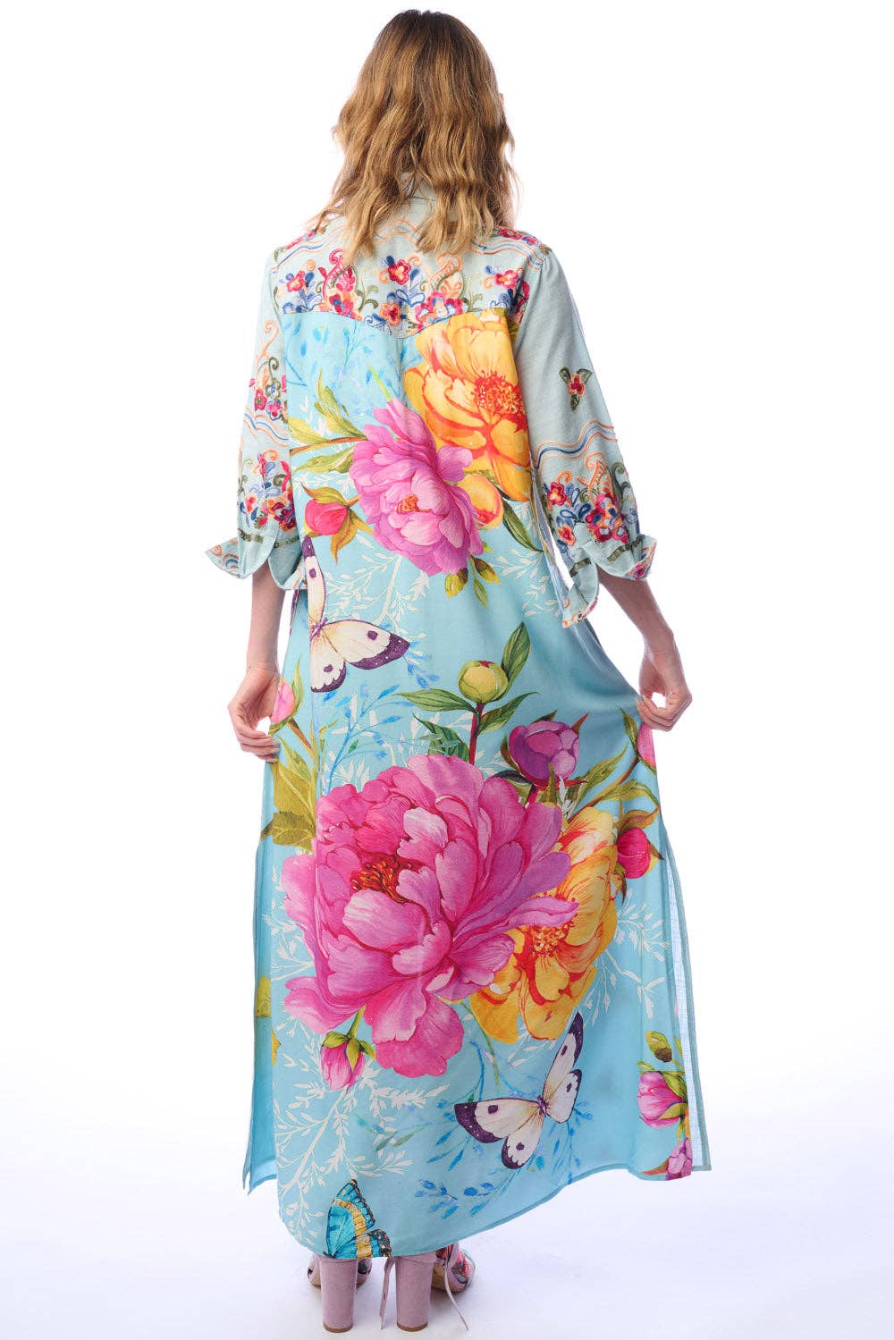 Annabella Beauty Maxi Duster gBlue | Duster Dress | Boho Dress
