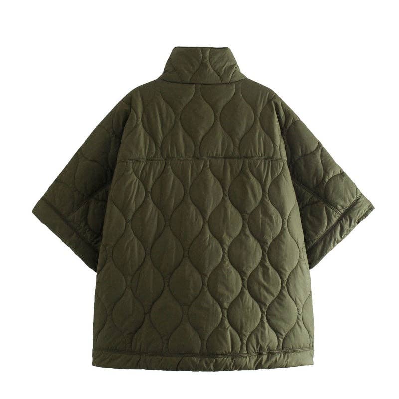 Cape Style Zip Up Coat: Be A Show-Stopper—Simply IRRESISTIBLE
