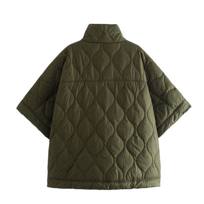 Cape Style Zip Up Coat: Be A Show-Stopper—Simply IRRESISTIBLE