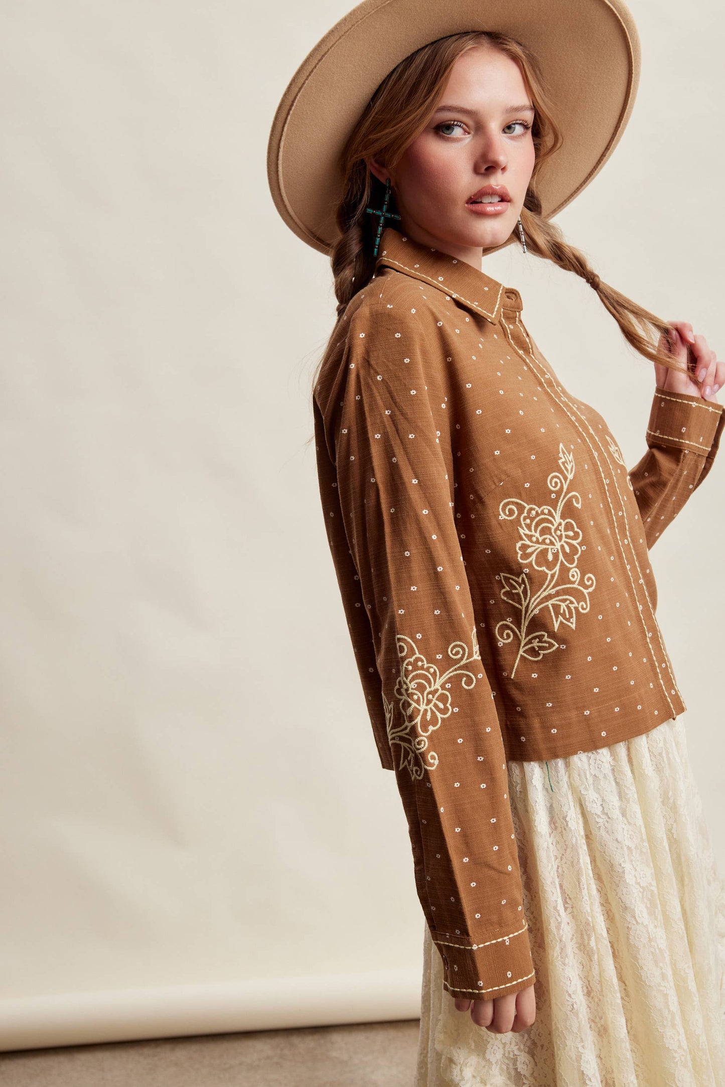 Embroidered Western Cotton Shirt