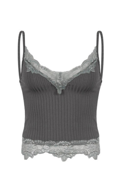 Lace Trim V-Neck Camisole (Tank)