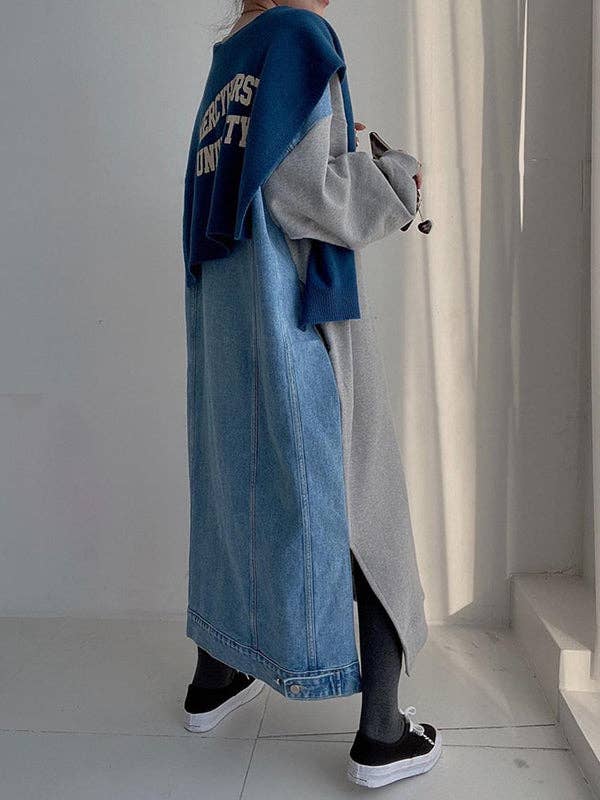 Mindset Is Everything—T-Shirt, Long Sleeves—Midi Dresses