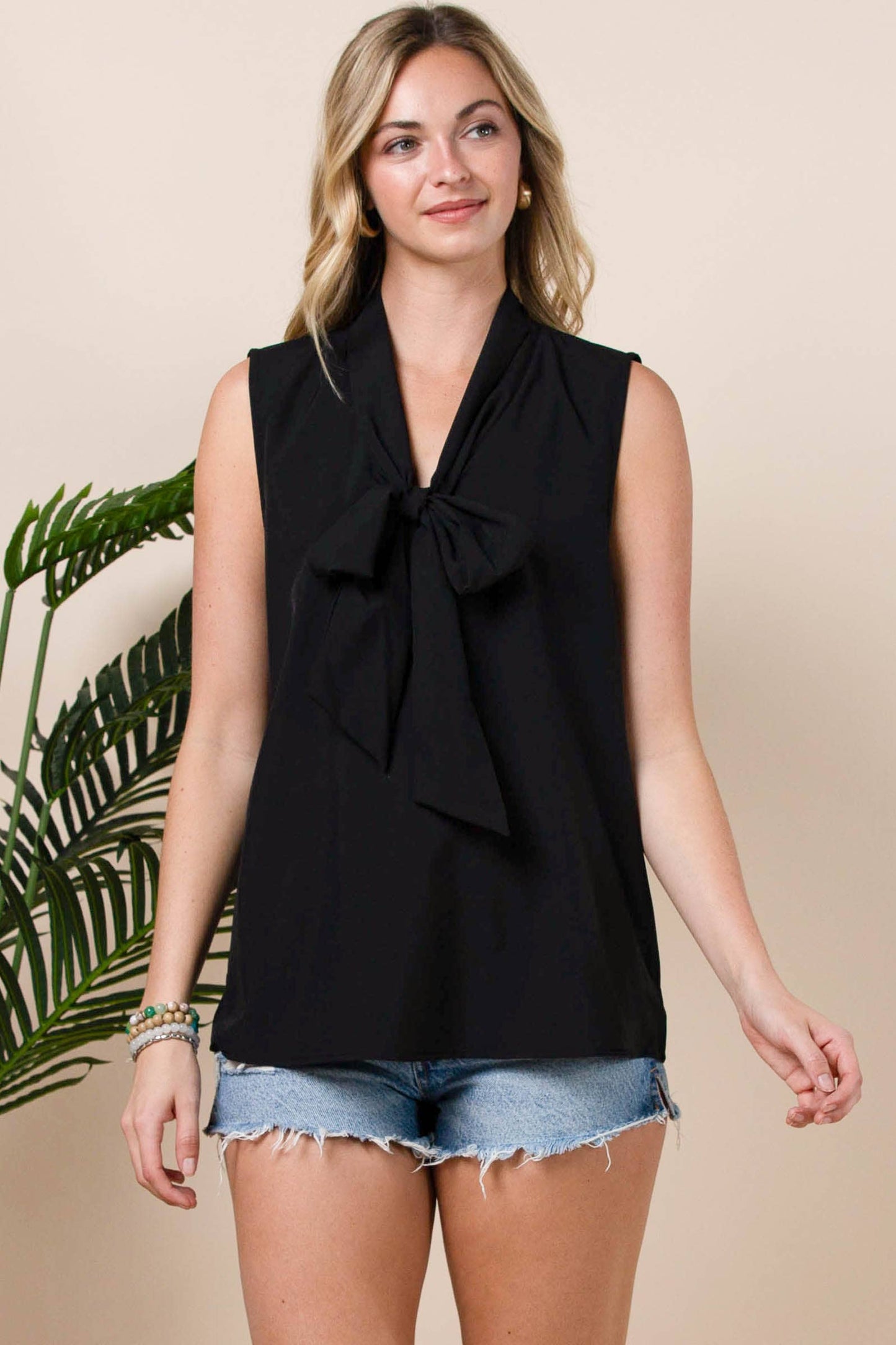 FREE SPIRIT DREAMER Series: Boho & Free-People loving styles. MAY FRONT TIE SLEEVELESS WOVEN BLOUSE