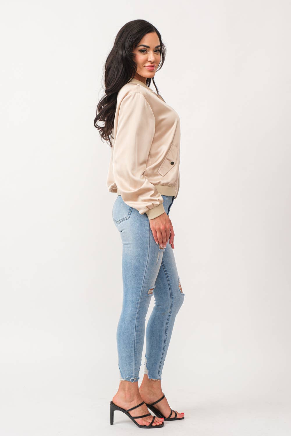 Satin Bomber Jacket: Be A Show-Stopper—Simply IRRESISTIBLE: