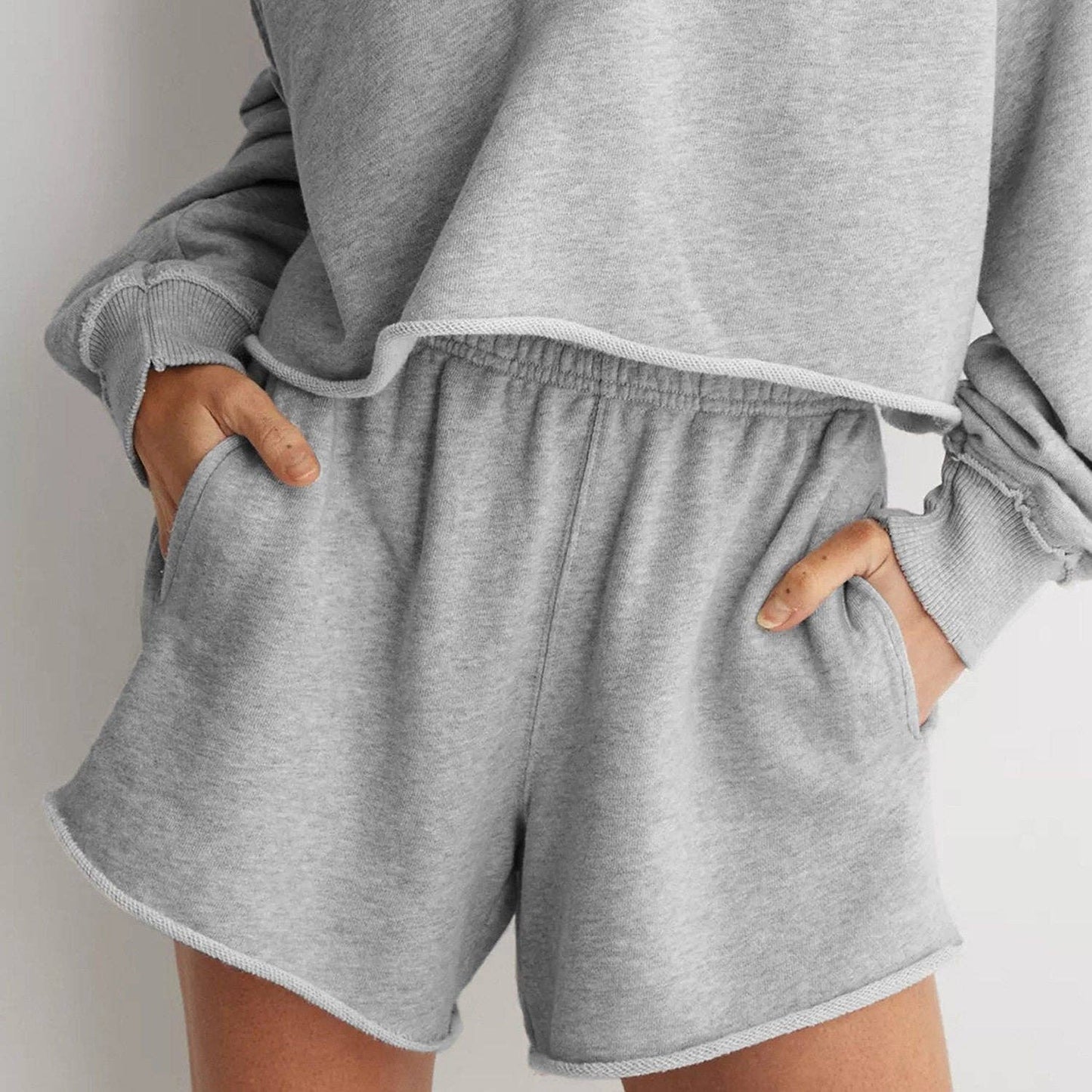 V-Neck Hoodie Long Sleeve Pullover Sweatshirt