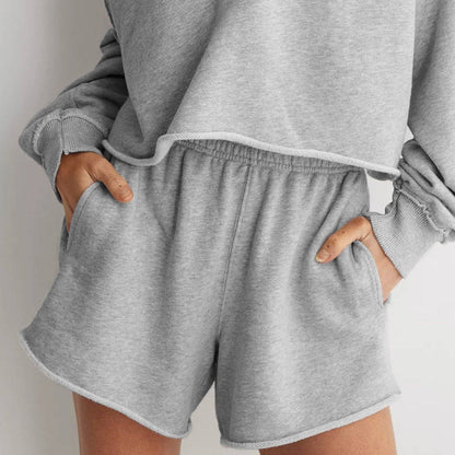 V-Neck Hoodie Long Sleeve Pullover Sweatshirt