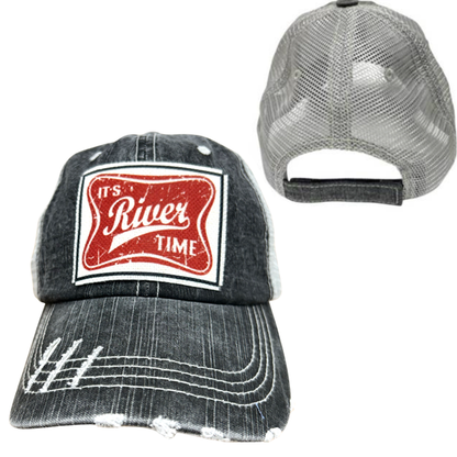 IT'S RIVER TIME | UNISEX HAT | DISTRESSED: Montana Boho Western Spirit Accessories: