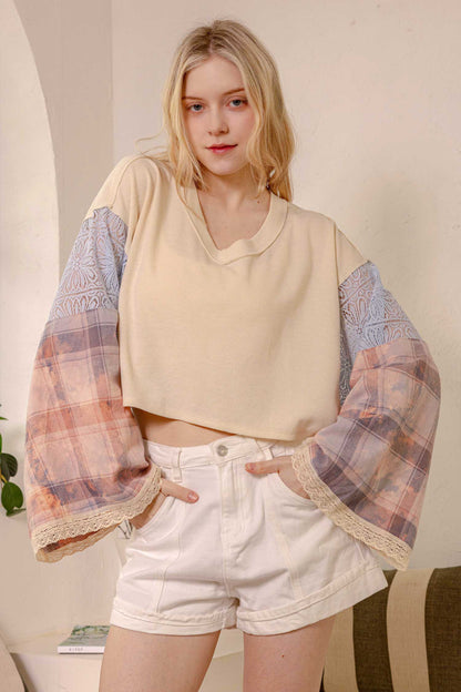 Montana BOHO Vibe: Peace Sign Patchwork Top