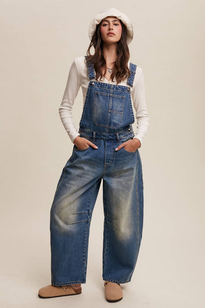 FREE SPIRIT DREAMER Series: Barrel Jean Denim Overall