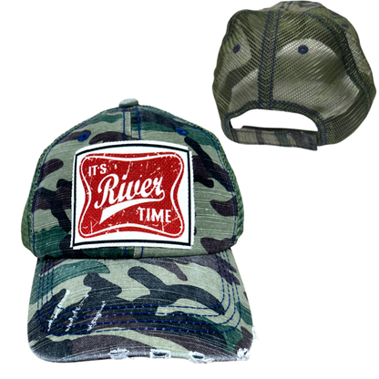 IT'S RIVER TIME | UNISEX HAT | DISTRESSED: Montana Boho Western Spirit Accessories: