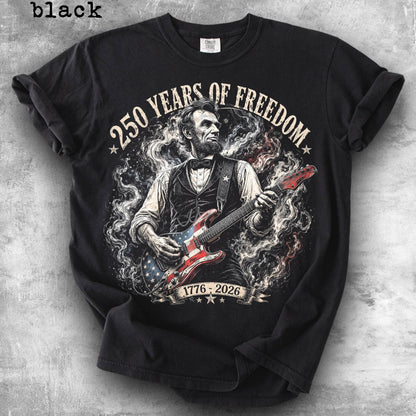 Comfort Colors Abraham Lincoln Playing Electric Guitar Shirt