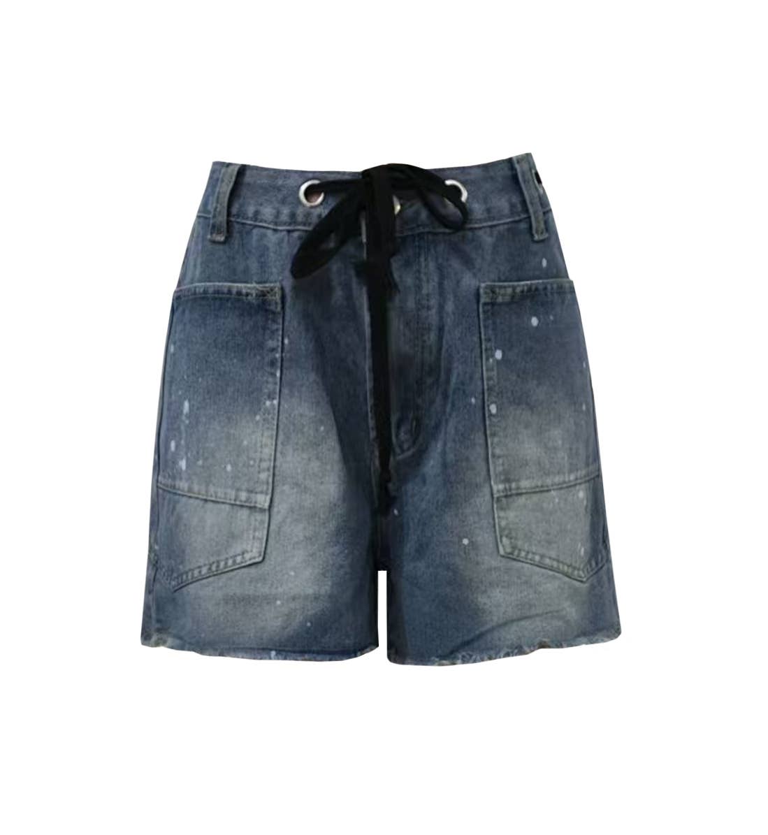 Street Style Drawstring Pocket Denim Shorts— Montana Boho Western Spirit Fashion: This yummy fashion speaks to your boho western spirit, and this statement is a true Yellowstone-Vibe.