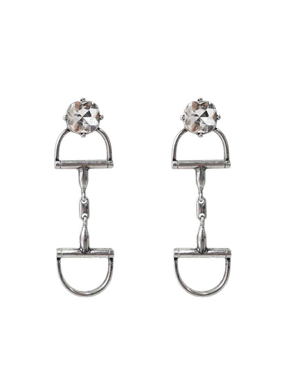 SNAFFLE BIT RHINESTONE EARRING: Montana Boho Western Spirit Jewelry