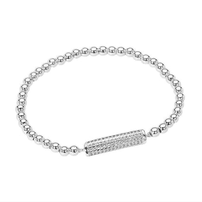 Brass & Rhinestone Paved Bar Beaded Stretch Bracelet: Montana Boho Western Spirit Jewelry: This gorgeous jewelry line speaks to your boho western spirit and is a limited-edition piece.