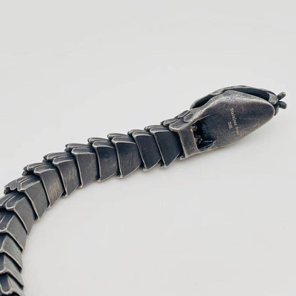VOGUE—Runway Series: Black Coated Stainless Steel Snake Chain Bracelet