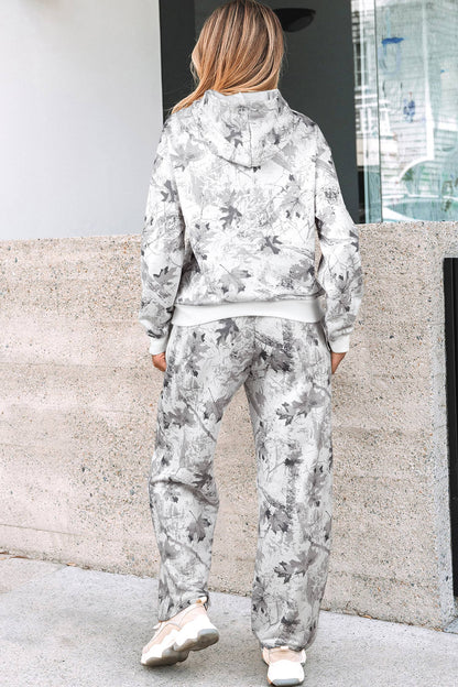 HOT—2026: CAMO-GIRL: Camo Plant Hooded Hoodie and Pants