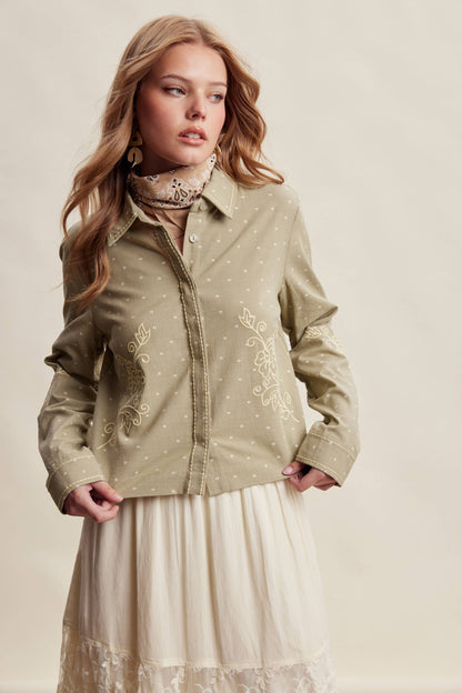 Embroidered Western Cotton Shirt
