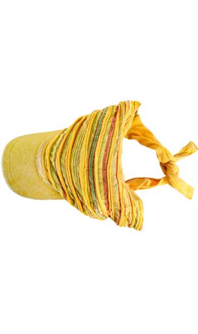 FREE SPIRIT DREAMER Series: Visor Cotton Cap With Striped Pattern, Yellow