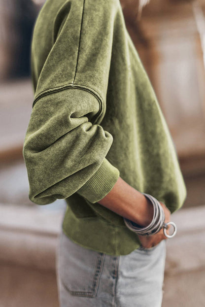 Casual Wanderer COMFY Series: Washed Drop Shoulder Sweatshirt
