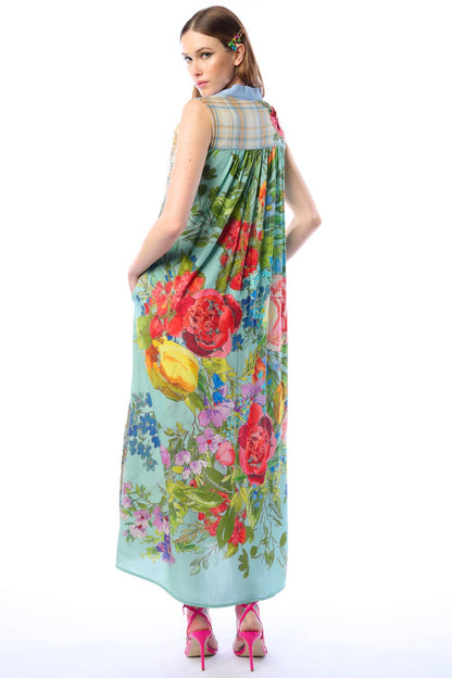 BoHo Spirit: You Are A Beauty Duster-Ivory/Blue | Duster Dress | Floral