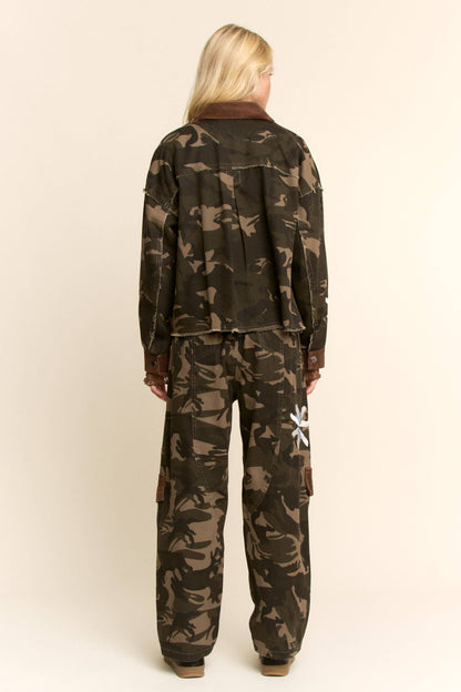 CAMO CORDUROY PATCH EMBROIDERED JACKET