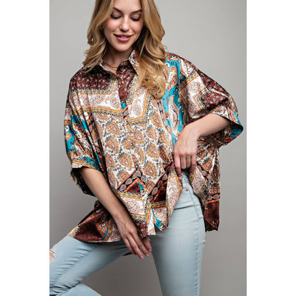 Simply Irresistible, Be the showstopper: LIGHT SATIN PRINT SHIRT