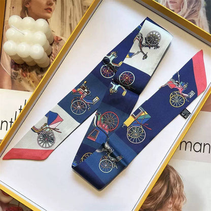 MULTI PATTERN SKINNY SCARF (Twilly)