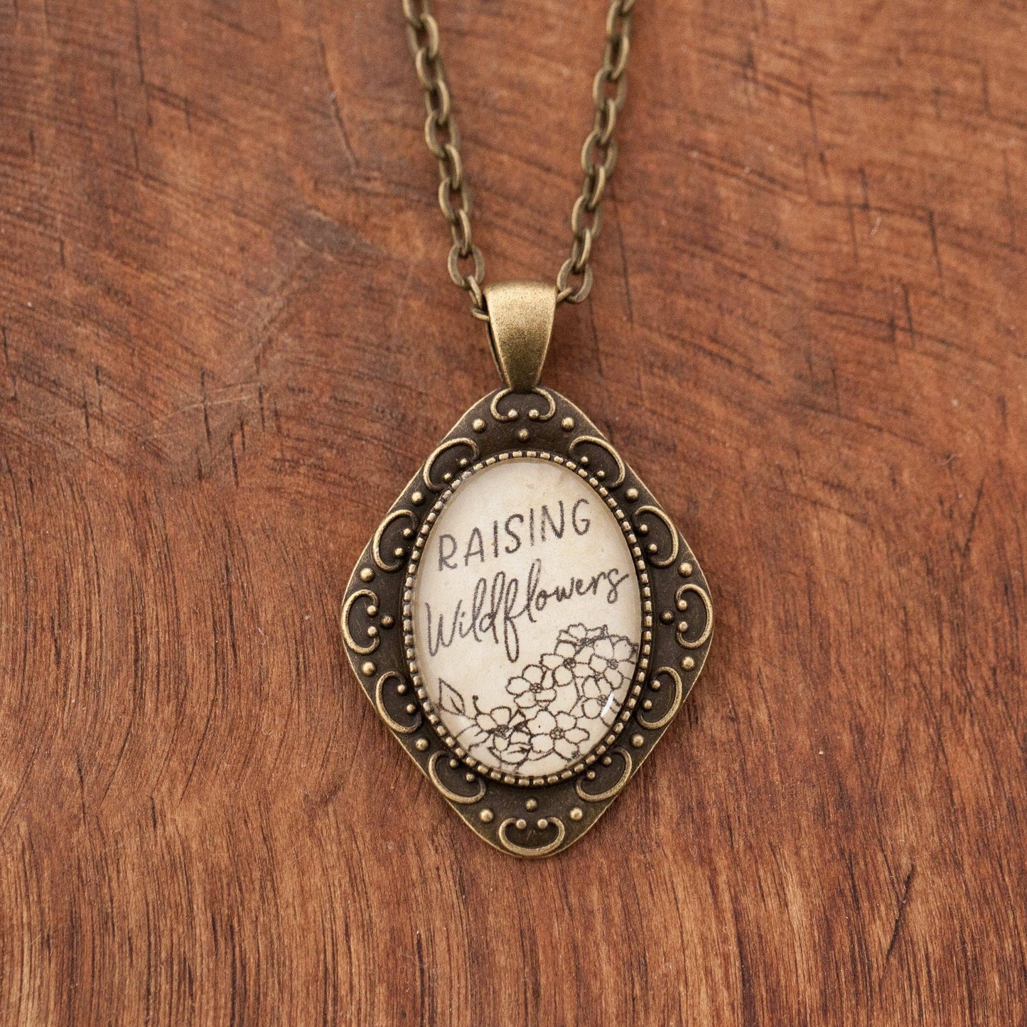 Raising Wildflowers Necklace: Montana Boho Western Spirit Jewelry