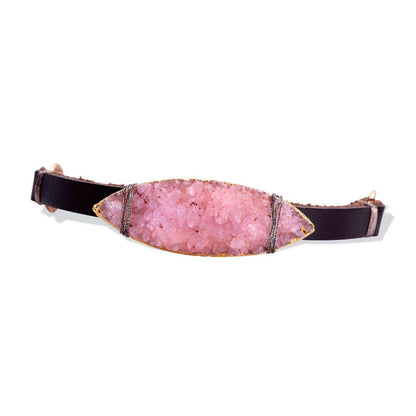 Montana Boho Western Spirit Jewelry: Funky Pink Druzy Bracelet