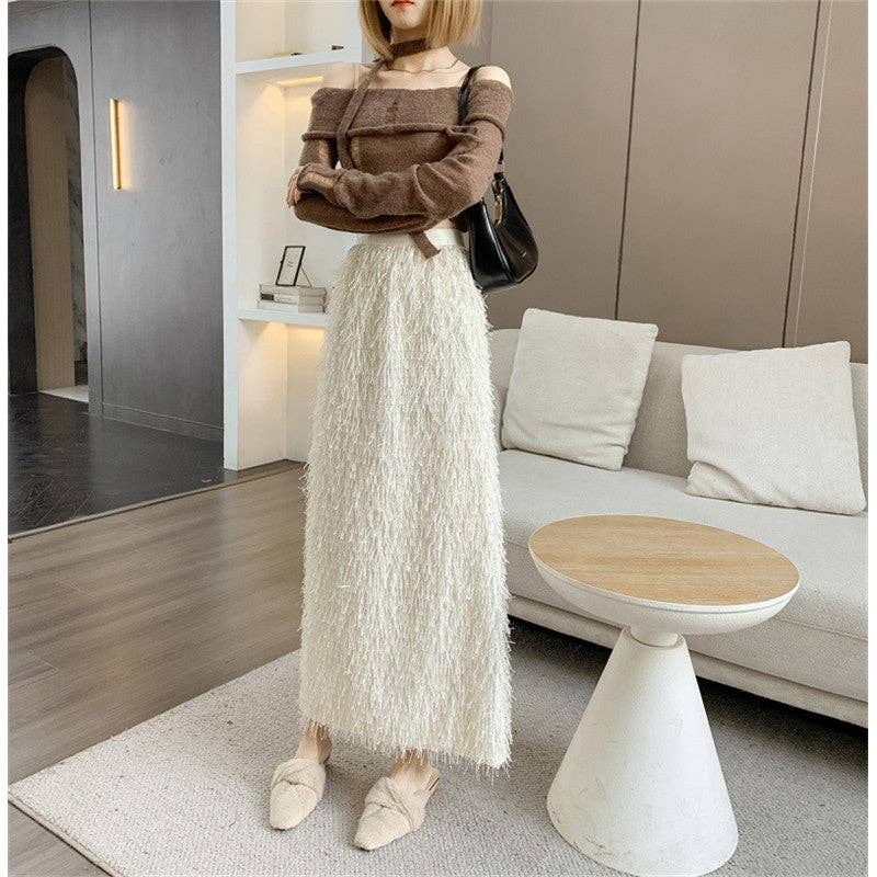 Montana BoHO Bibe: Fringe Slit Slimming Skirt