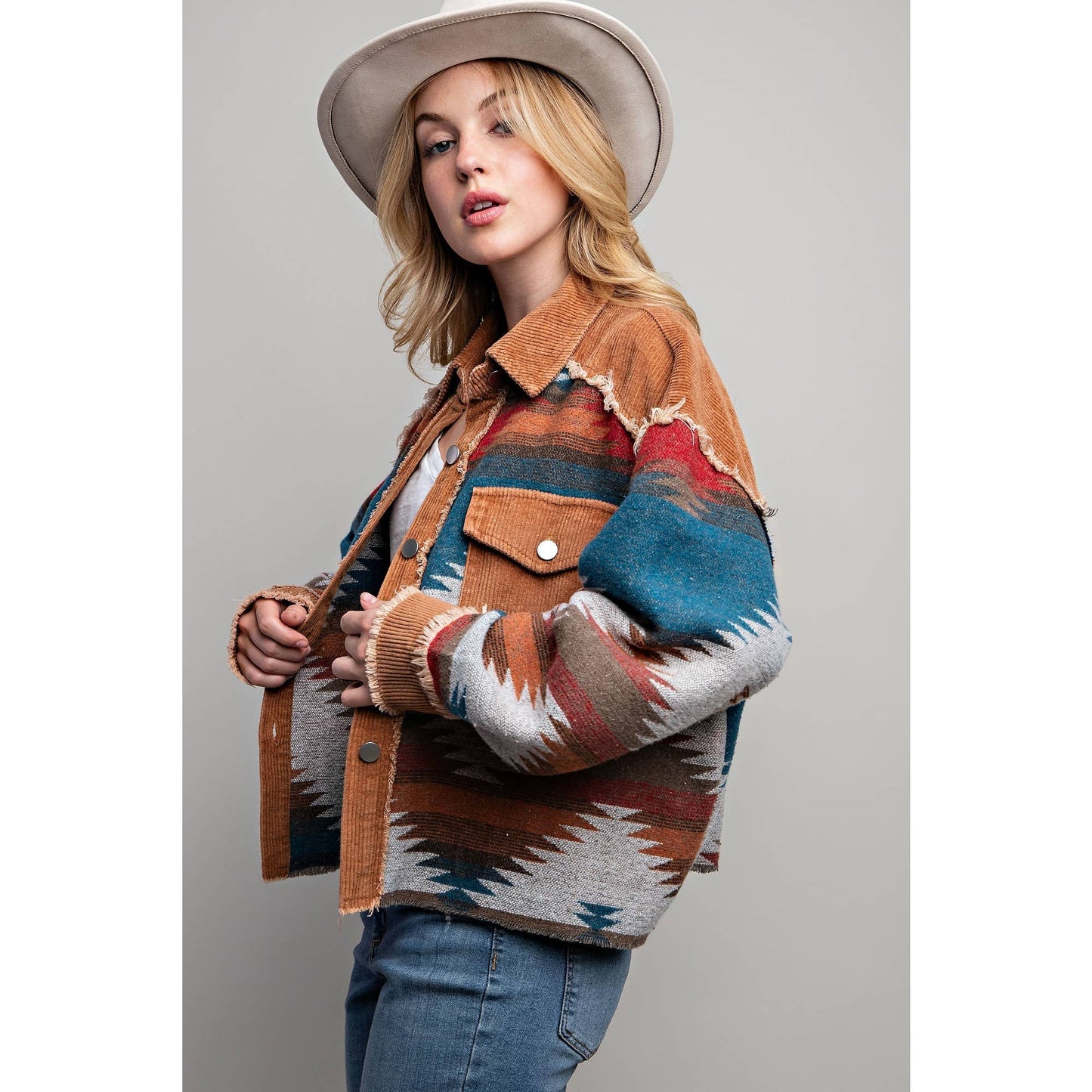 Montana Boho Western Spirit Fashion: AZTEC; COLORBLOCK; SHIRT JACKET
