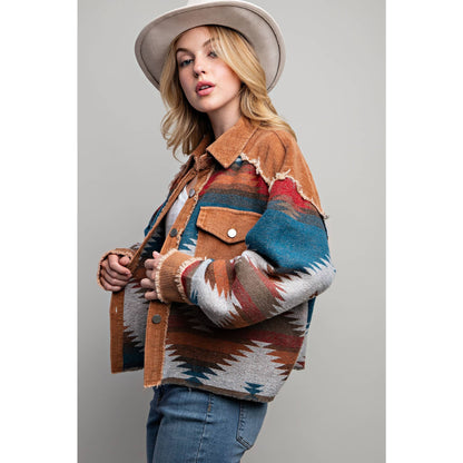 Montana Boho Western Spirit Fashion: AZTEC; COLORBLOCK; SHIRT JACKET