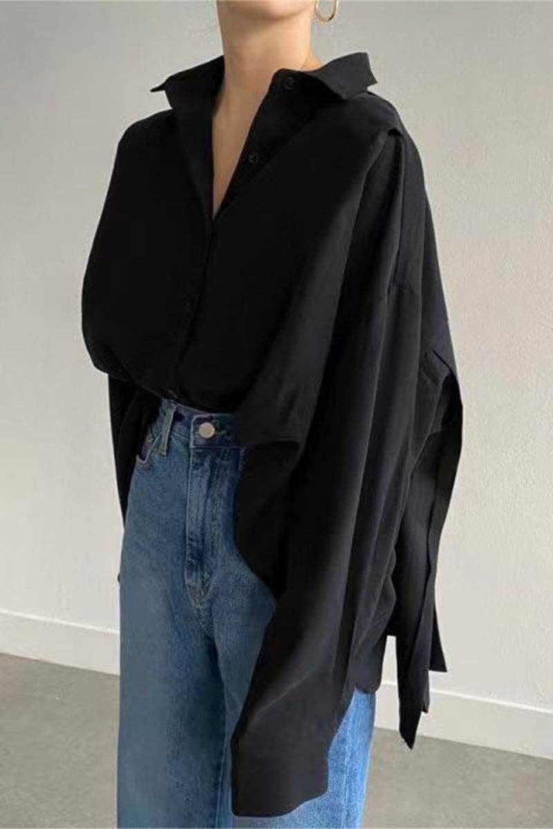 Simply Irresistible, Be the showstopper: Pleated-Back Long Sleeve Blouse