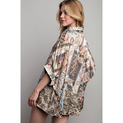 Simply Irresistible, Be the showstopper: LIGHT SATIN PRINT SHIRT