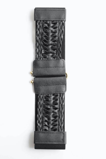 Comfortable Vegan Leather Braided Waist Belt