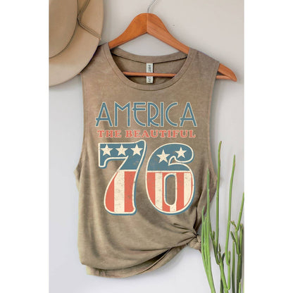 AMERICA 76 GRAPHIC TANK TOP: Montana Boho Western Spirit Fashion