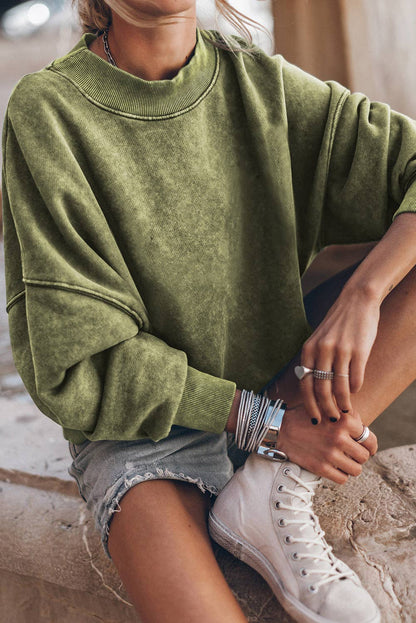 Casual Wanderer COMFY Series: Washed Drop Shoulder Sweatshirt