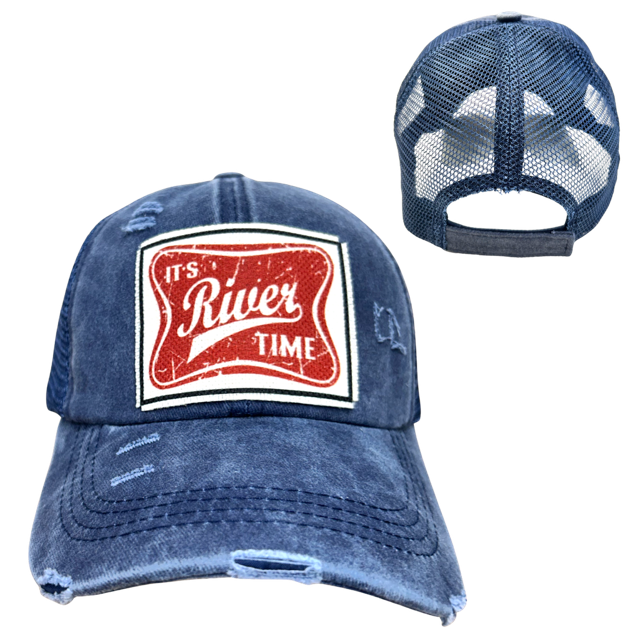IT'S RIVER TIME | UNISEX HAT | DISTRESSED: Montana Boho Western Spirit Accessories: