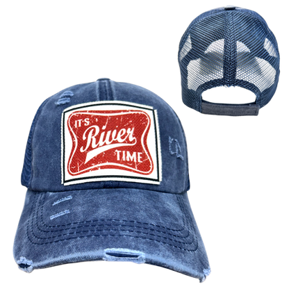 IT'S RIVER TIME | UNISEX HAT | DISTRESSED: Montana Boho Western Spirit Accessories: