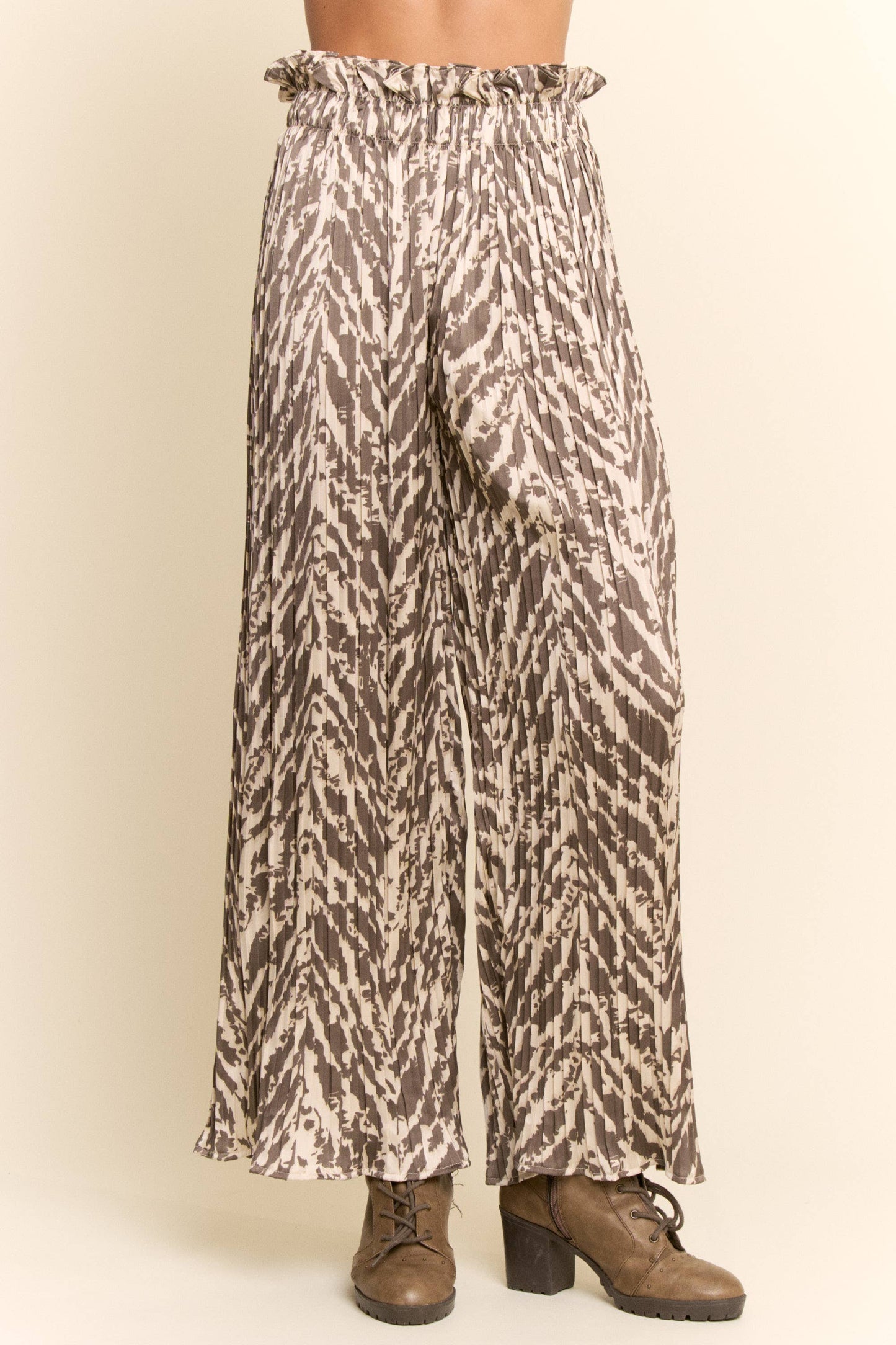 FREE SPIRIT DREAMER Series: LONG-SLEEVEM BLOUSE WIDE LEG PLEATED PANTS