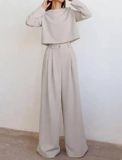 Be A Show-Stopper—Simply IRRESISTIBLE:&nbsp: Relaxed Two-Piece Long Sleeve Set