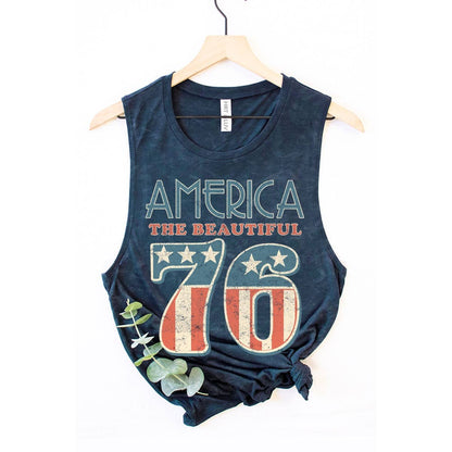 AMERICA 76 GRAPHIC TANK TOP: Montana Boho Western Spirit Fashion