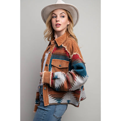 Montana Boho Western Spirit Fashion: AZTEC; COLORBLOCK; SHIRT JACKET