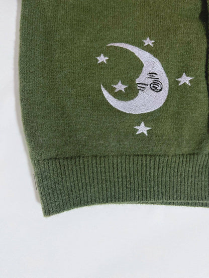 Mysterious Universe Sun & Moon Embroidered cropped cardigan