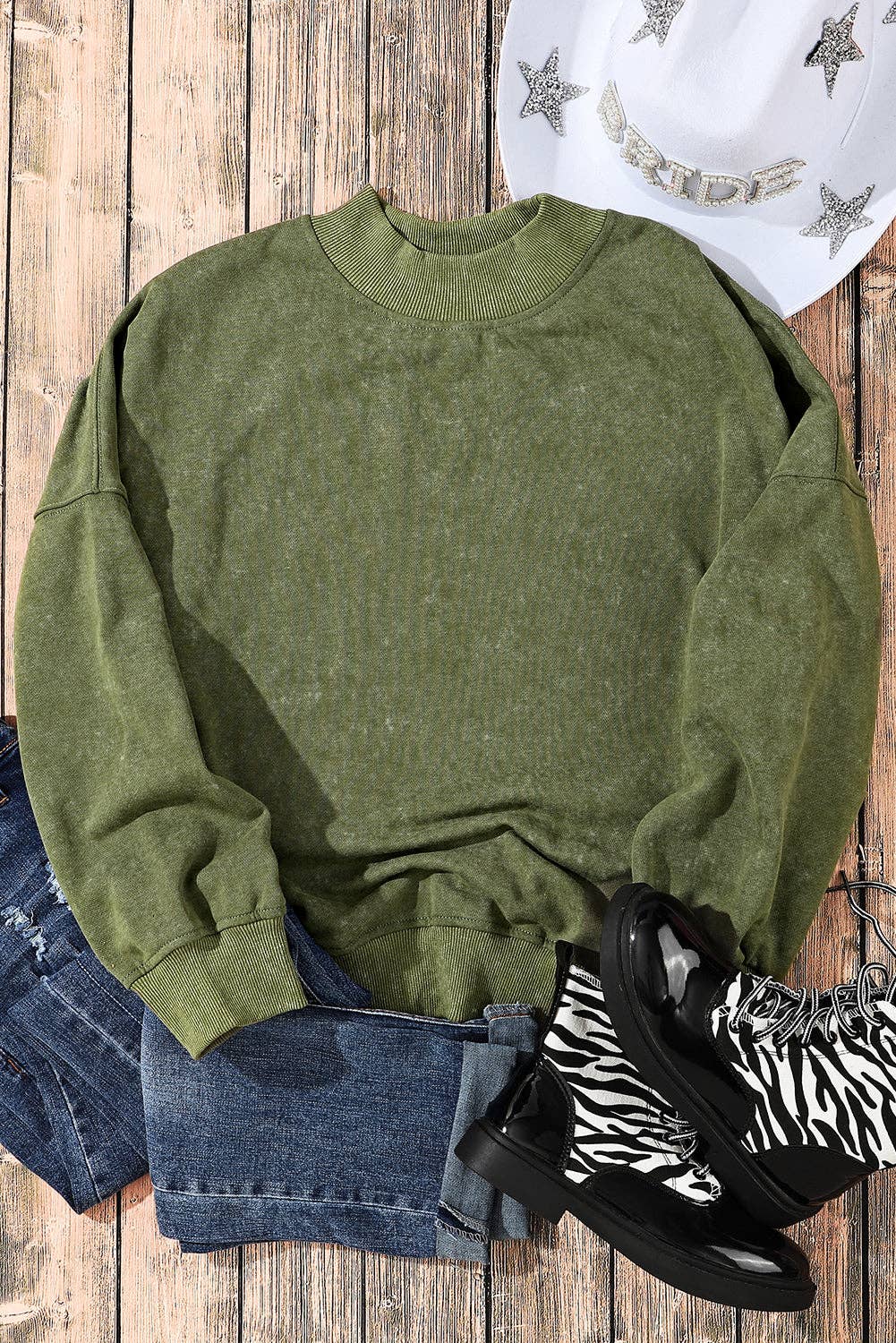 Casual Wanderer COMFY Series: Washed Drop Shoulder Sweatshirt