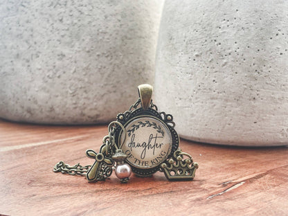 Touches of Faith: Daughter of the King Necklace Christian jewelry gift:Montana Boho Western Spirit Jewelry: