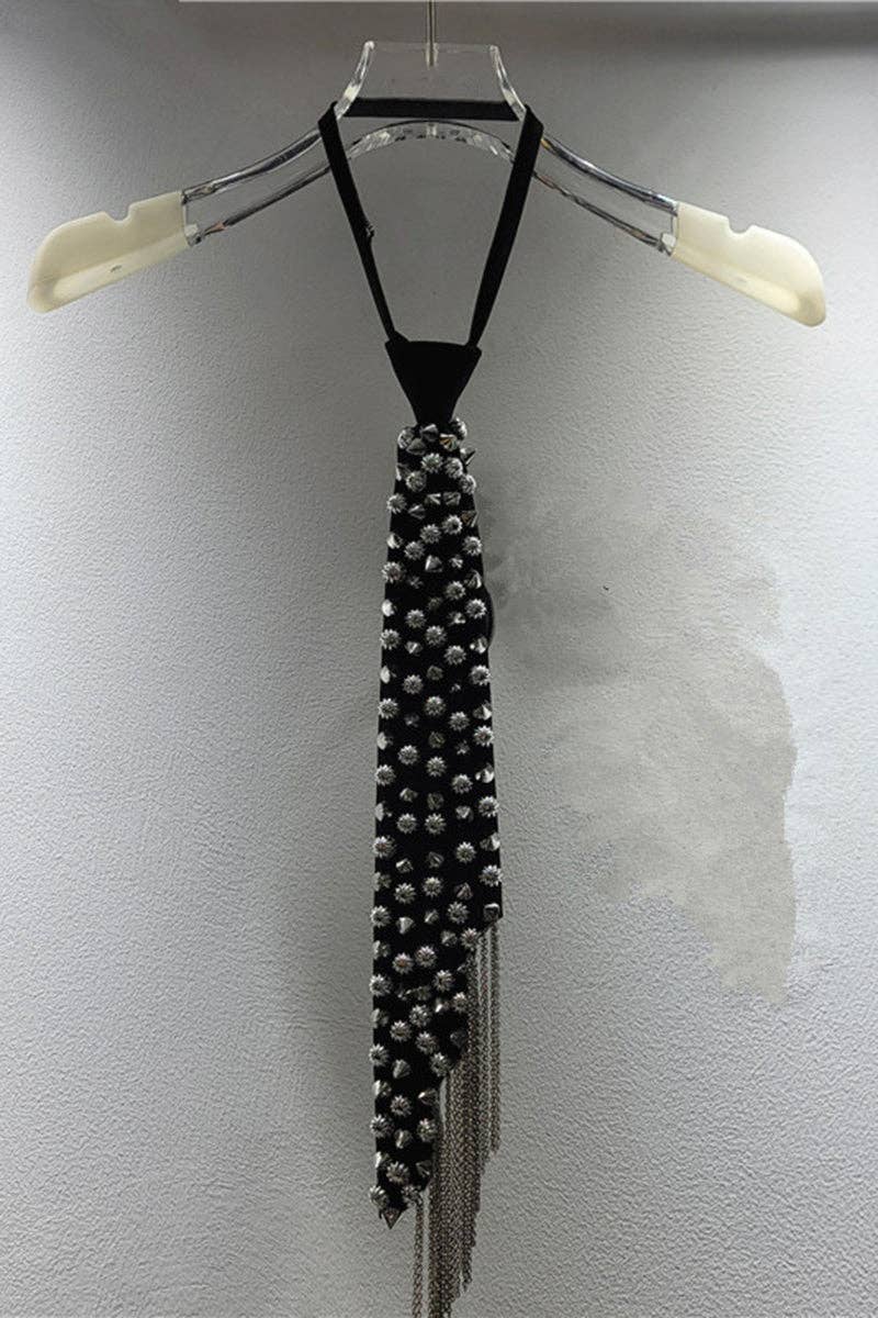 Be A Show-Stopper—Simply IRRESISTIBLE: Embellished Fringe Statement Tie