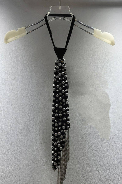 Be A Show-Stopper—Simply IRRESISTIBLE: Embellished Fringe Statement Tie