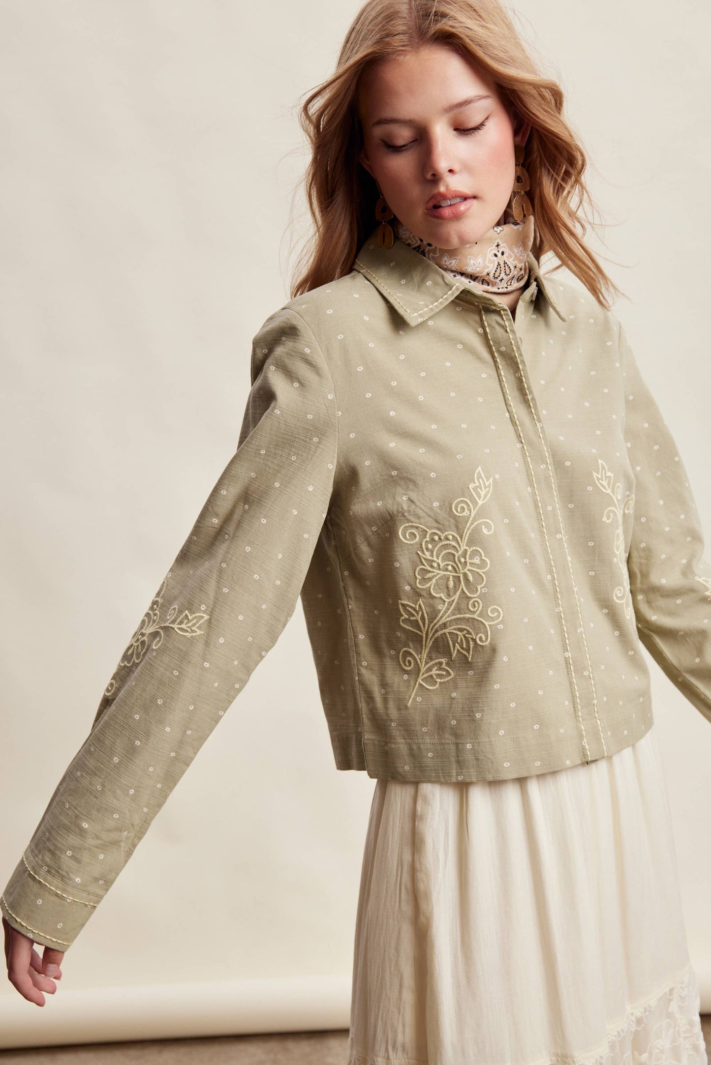 Embroidered Western Cotton Shirt
